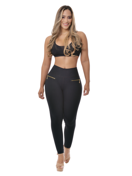 2015 Leggins with Zipper and Internal Faja